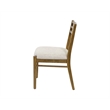 Pemberly Row Modern Slat Back Upholstered Dining Chairs Set of 2 in Brown