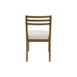 Pemberly Row Modern Slat Back Upholstered Dining Chairs Set of 2 in Brown