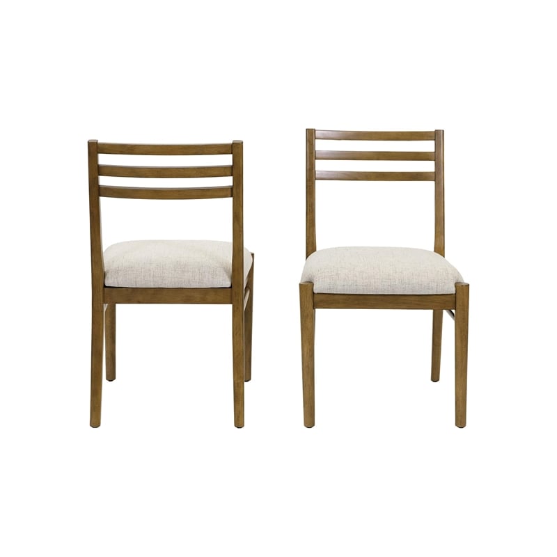 Pemberly Row Dining Table Set with 8 Chairs and Extension Leaf in Brown