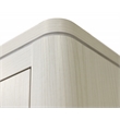 Pemberly Row Contemporary Laminate Wood Hutch with 4 Doors in Soft White