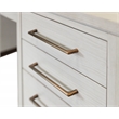 Pemberly Row Contemporary Laminate Wood Credenza Desk in Soft White