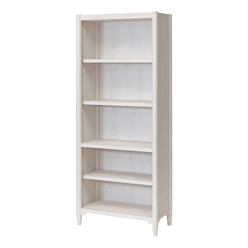Pemberly Row Fully Assembled Open Bookcase with Adjustable Shelves in White
