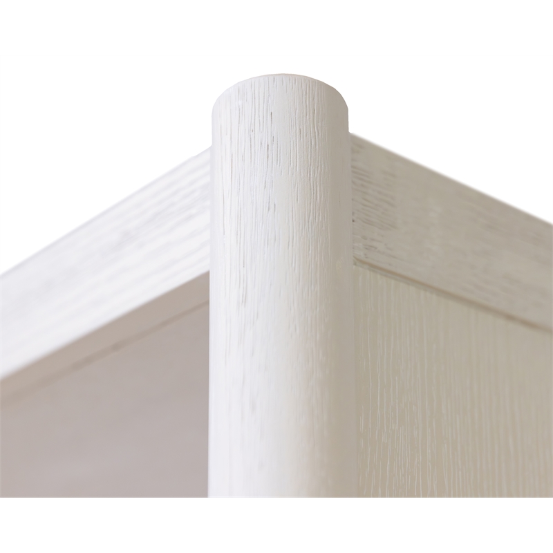 Pemberly Row Fully Assembled Open Bookcase with Adjustable Shelves in White