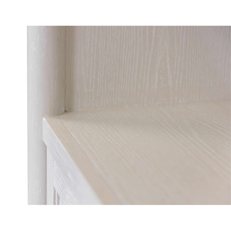 Pemberly Row Fully Assembled Bookcase with Doors & Adjustable Shelves in White