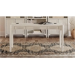 Pemberly Row Modern Wood Writing Desk with Ball Bearing Drawers in White