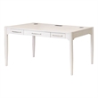 Pemberly Row Modern Wood Writing Desk with Ball Bearing Drawers in White
