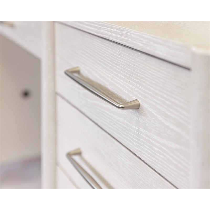 Pemberly Row Double Pedestal Executive Desk with File Drawers Fully Assembled