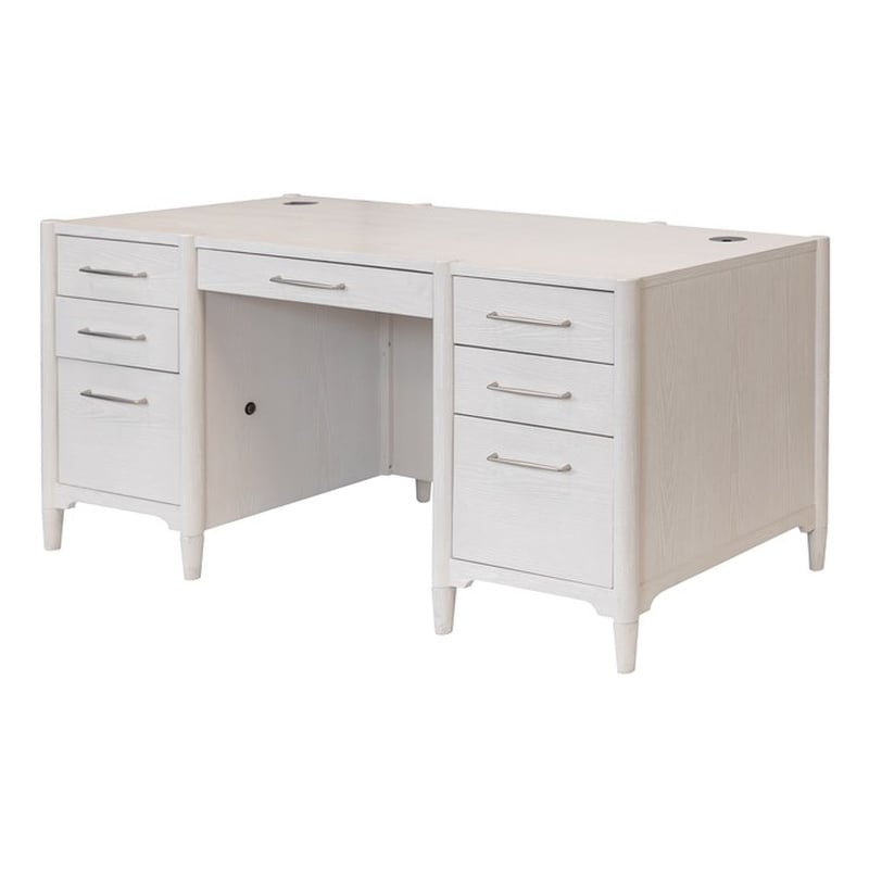 Pemberly Row Double Pedestal Executive Desk with File Drawers Fully Assembled