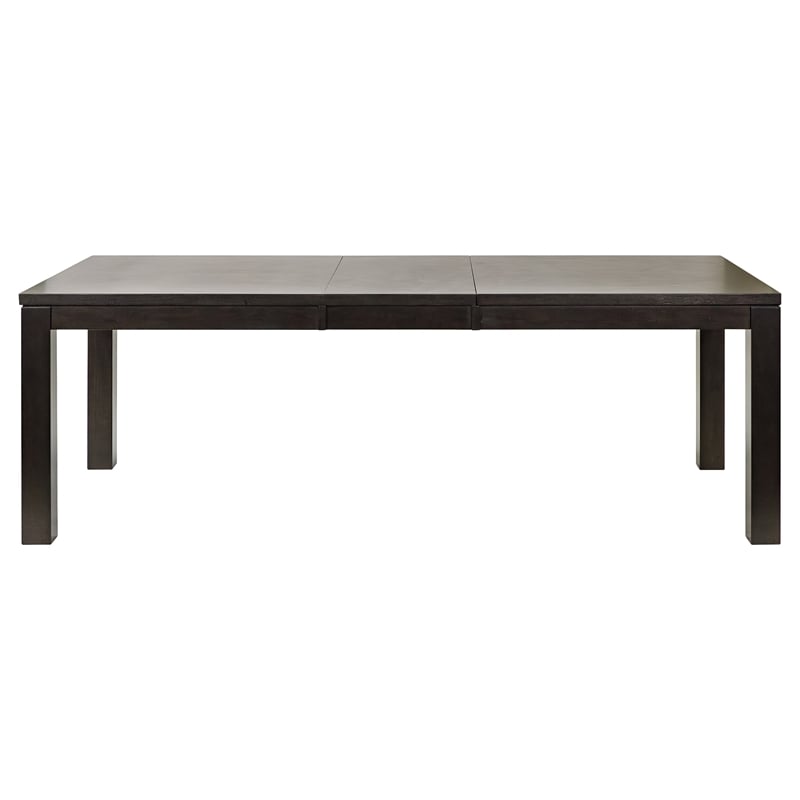 Pemberly Row Extension Dining Table with Diamond Veneer in Espresso Black