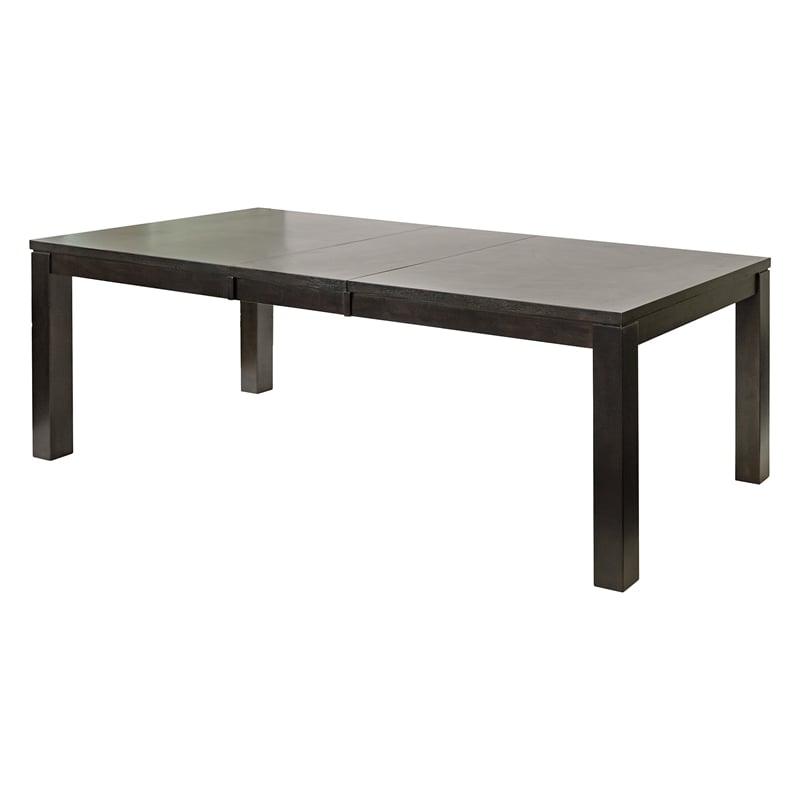 Pemberly Row Extension Dining Table with Diamond Veneer in Espresso Black