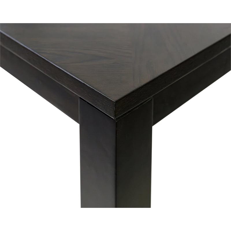 Pemberly Row Extension Dining Table with Diamond Veneer in Espresso Black