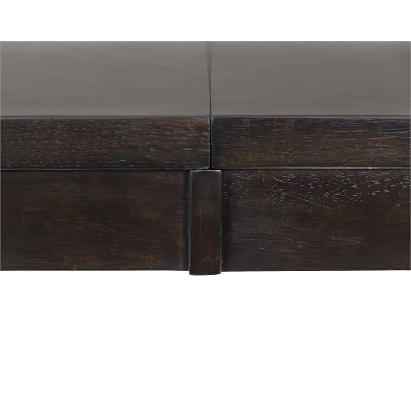 Pemberly Row Extension Dining Table with Diamond Veneer in Espresso Black