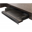 Pemberly Row Wood L-Desk with Fluted Tambour Detail and Locking File in Brown