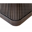 Pemberly Row Brown Executive Credenza with Fluted Tambour Detail & Power Center