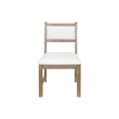Pemberly Row Upholstered White Oak Dining Chairs Set of 2 in Light Brown