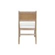 Pemberly Row Upholstered White Oak Dining Chairs Set of 2 in Light Brown