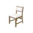 Pemberly Row Upholstered White Oak Dining Chairs Set of 2 in Light Brown