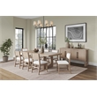 Pemberly Row Upholstered White Oak Dining Chairs Set of 2 in Light Brown