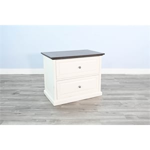 Pemberly Row Two-Tone Wood File Cabinet with Full-Extension Glides
