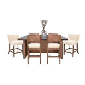 Pemberly Row 7-Piece Counter Height Wood Dining Set with Two-Tone Finish