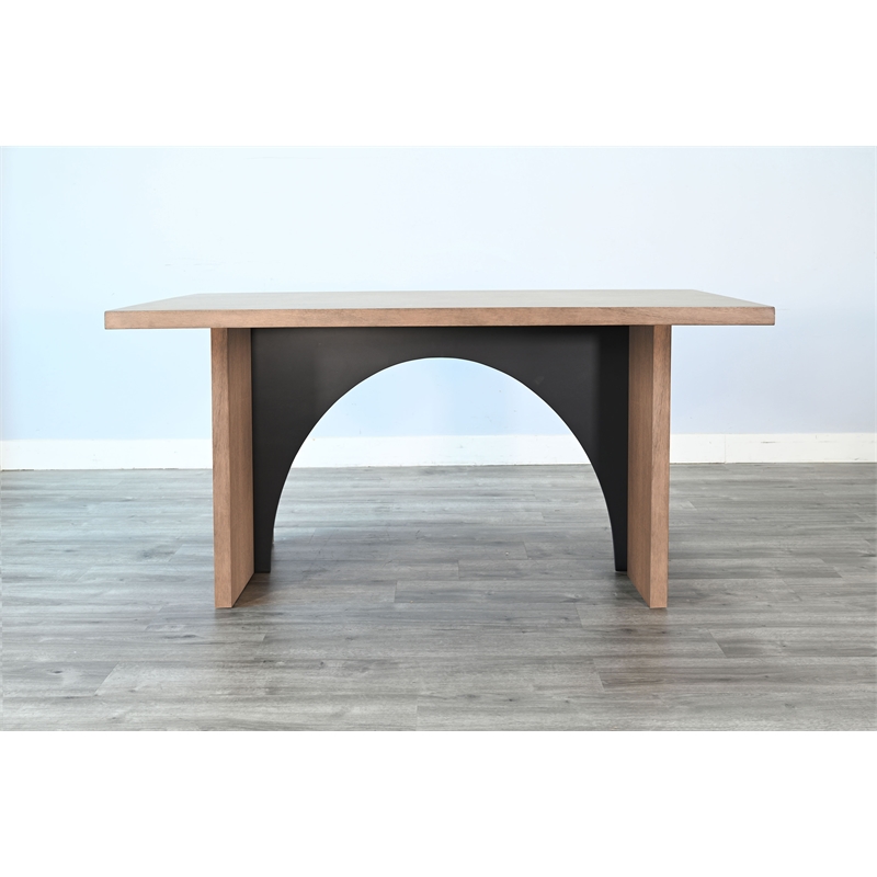 Pemberly Row Rectangular Counter Height Dining Set with Arched Base and 6 Stools