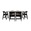 Pemberly Row Rectangular Counter Height Dining Set with Arched Base and 6 Stools