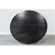 Pemberly Row 8-Piece Large Round Solid Wood Dining Set with Lazy Susan in Black