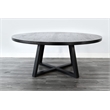 Pemberly Row 10-Piece Large Round Solid Wood Dining Set with Lazy Susan in Black