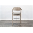Pemberly Row Bar Stool Set of 2 with Metal Footrest in Natural/Black