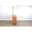 Pemberly Row 6-Drawer Wood Dresser and Mirror Set in Rustic Golden Oak