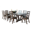 Pemberly Row 9-Piece Solid Wood Extension Dining Set with Metal Stretchers