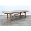 Pemberly Row Farmhouse 7-Piece Wood Extension Dining Set with Cross Base