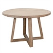Pemberly Row Solid Wood Round Dining Table with Angled Base in Wheat