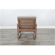 Pemberly Row Fabric Upholstered Rocking Chair with Wood Frame in Gray