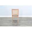 Pemberly Row 7Pc Wood Dining Set with Wire-Brushed Finish in Frost Gray & Wheat