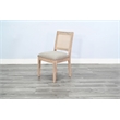 Pemberly Row 7Pc Wood Dining Set with Wire-Brushed Finish in Frost Gray & Wheat