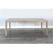 Pemberly Row 7Pc Wood Dining Set with Wire-Brushed Finish in Frost Gray & Wheat