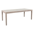Pemberly Row 7Pc Wood Dining Set with Wire-Brushed Finish in Frost Gray & Wheat