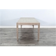 Pemberly Row 7Pc Wood Dining Set with Wire-Brushed Finish in Frost Gray & Wheat