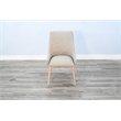 Pemberly Row 7Pc Wood Dining Set with Wire-Brushed Finish in Frost Gray & Wheat
