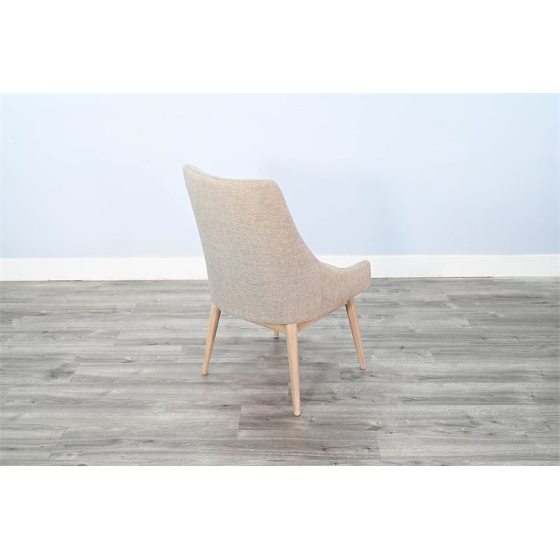 Pemberly Row 7Pc Wood Dining Set with Wire-Brushed Finish in Frost Gray & Wheat