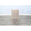 Pemberly Row 7Pc Wood Dining Set with Wire-Brushed Finish in Frost Gray & Wheat