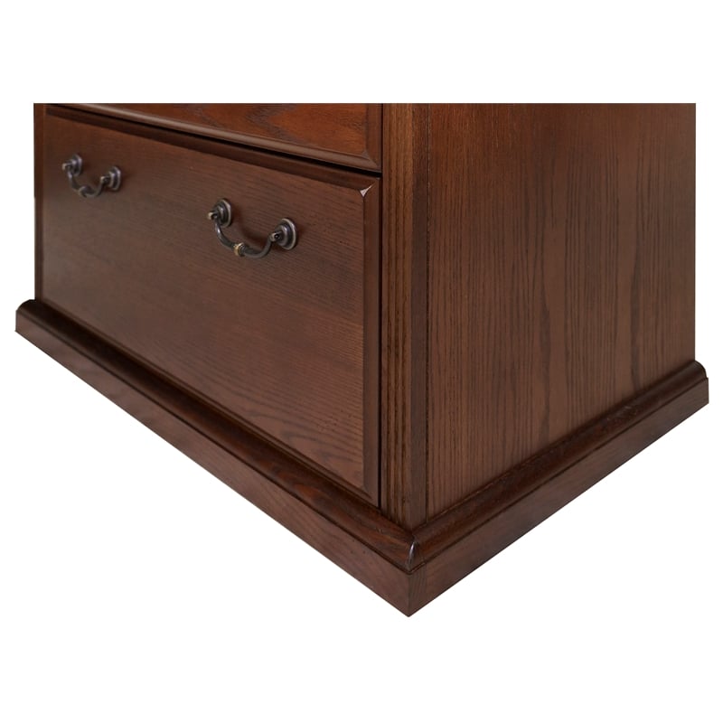 Pemberly Row 2-Drawer Wood Lateral File Cabinet w/ Ball Bearing Glides in Brown