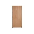 Pemberly Row Wood Bookcase with Lower Doors and Adjustable Shelves in Natural