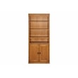 Pemberly Row Wood Bookcase with Lower Doors and Adjustable Shelves in Natural