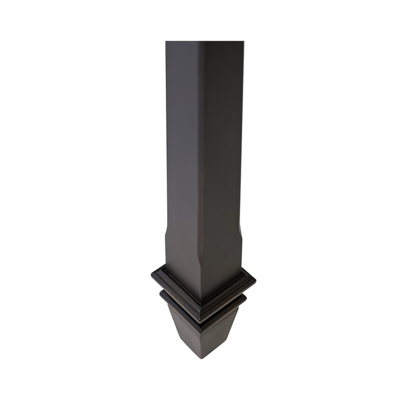 Pemberly Row Traditional Wood Extension Dining Table with Leaf in Two-Tone Black