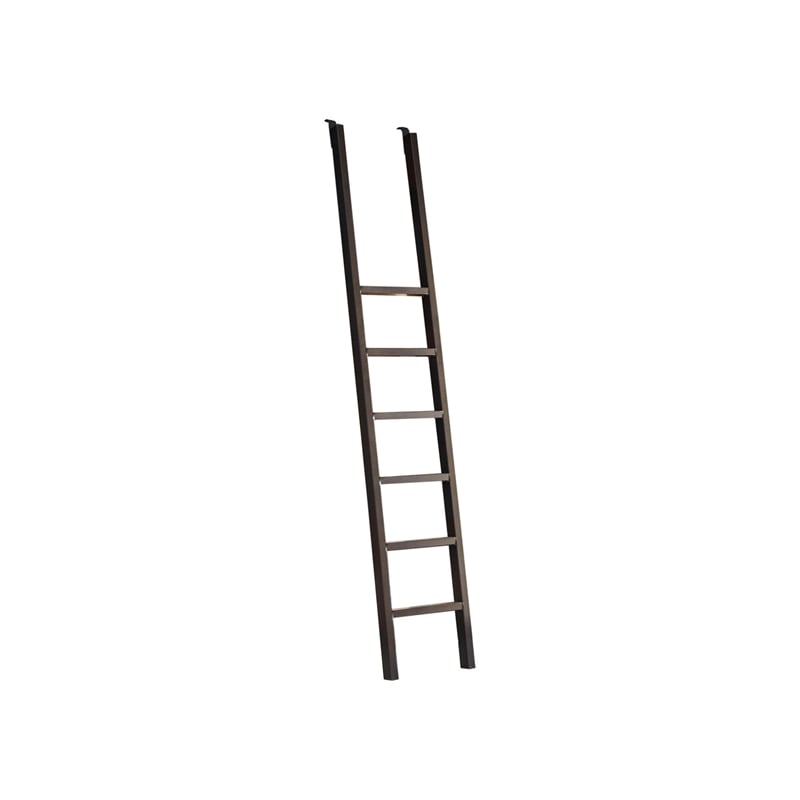 Pemberly Row Decorative Metal Ladder for 8-Foot Bookcases in Black