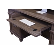 Pemberly Row Wood Credenza Desk with Printer Tray and Power Center in Gray