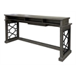 Pemberly Row Wood Everywhere Console Table with Power Center in Smokey Gray