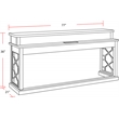 Pemberly Row Wood Everywhere Console Table with Power Center in Smokey Gray